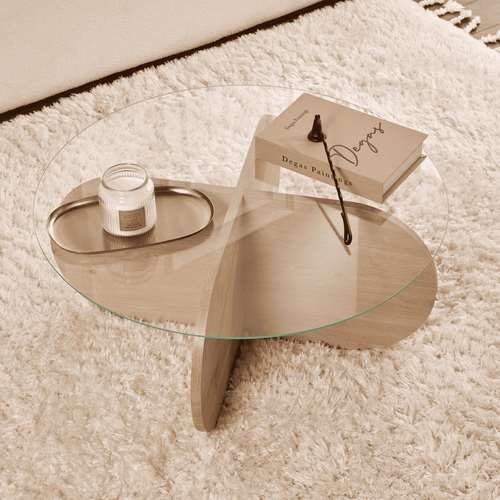 Calicosy - Salontafel met gekruiste poten AERIS - 75x75x35 cm
