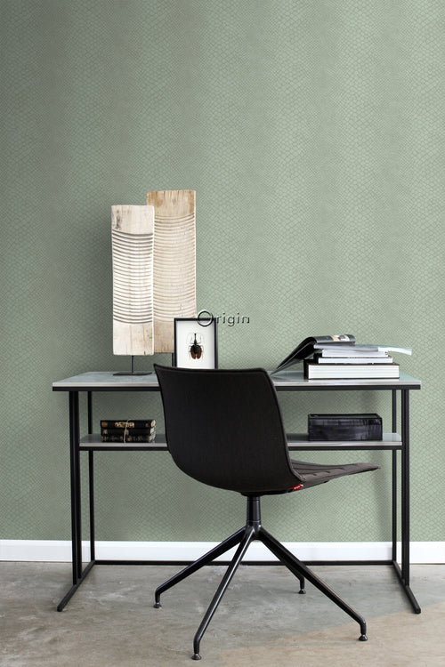 Origin Wallcoverings behang slangenprint saliegroen - 0,53 x 10,05 m - 347768 - vtwonen shop