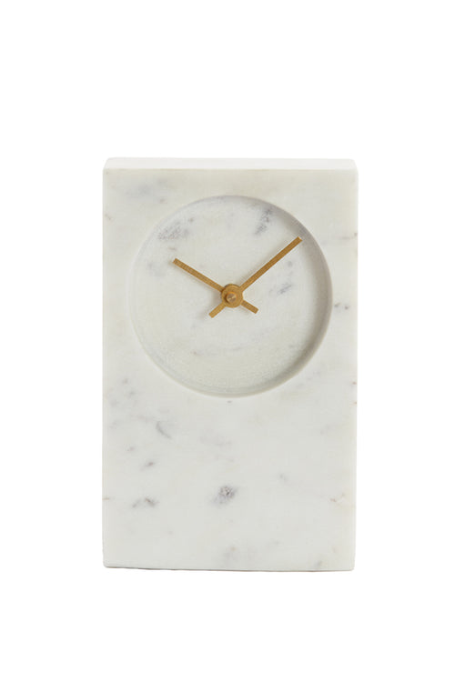 Light & Living klok DESTINA - 13x8x20cm - wit - vtwonen shop