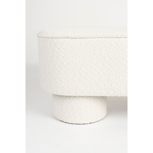 Housecraft Living Marcos Bankje Bouclé Wit