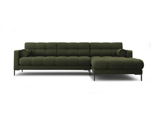 Cosmopolitan Design rechter hoekbank Bali 5-zits, structurele stof, groente - 185x293x75cm