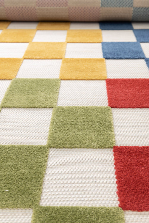 AFK Living vloerkleed Multi Carreaux - voor binnen en buiten - veelkleurig - 120 x 170 cm