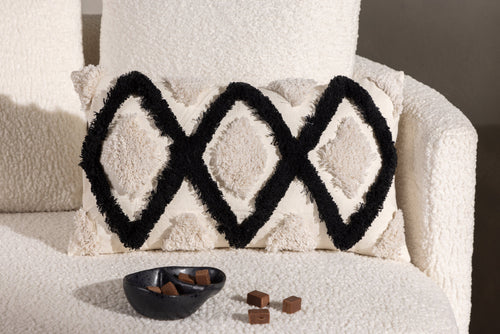 Rebellenclub Kussen Tavita - Zwart/wit - vtwonen shop