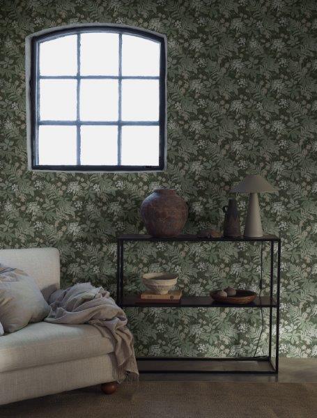 Borastapeter behang bladeren donkergroen - 53 cm x 10.05 m - 660330 - vtwonen shop