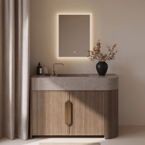 LOMAZOO badkamerspiegel Orlando - met LED verlichting & spiegelverwarming - rechthoekig - 60 x 80 cm
