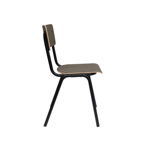 Zuiver Back To School Eetkamerstoelen  Mat Groen - Set van 4