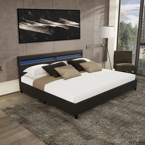 Home Deluxe LED-bed NUBE Zwart