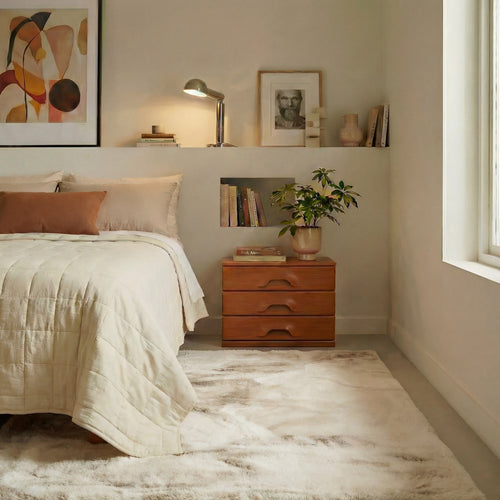 Mrcarpet Hoogpolig vloerkleed Extra Zacht Fluffy - Creme 160 x 230cm