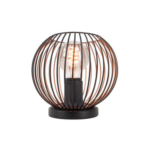 EGLO tafellamp Almanzora - e27 - ø 20 cm - zwart/koper - vtwonen shop