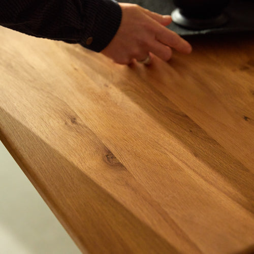 Tikamoon Uitschuifbare tafel in massief eikenhout 6-12 pers. - Naturel