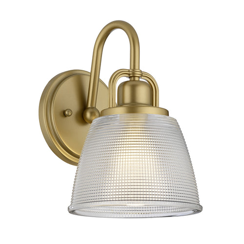 Elstead Dublin 1 lichte wandlamp, geverfd natuurlijk messing, IP44, G9