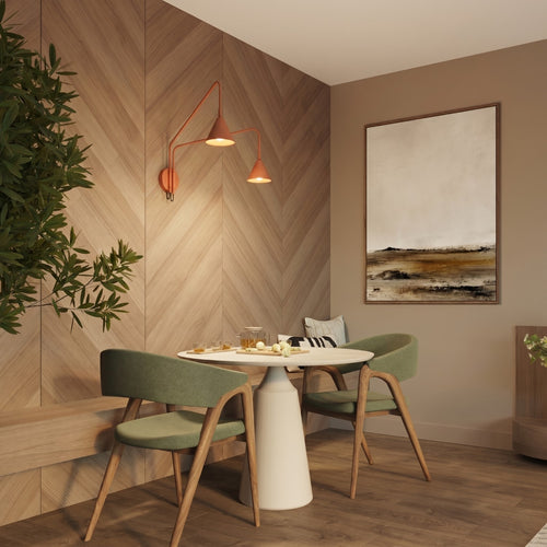 Sollux Lighting Wandlamp NOX 2 rode oker met schakelaar - 150x80x30cm