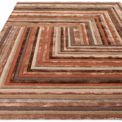 Vloerkleed MOMO Rugs Matrix Network Terracotta 200x300 cm - vtwonen shop