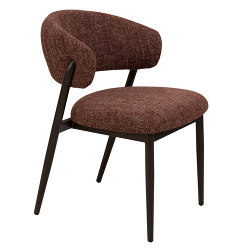 DÉJA Living Eetkamerstoel Skive - Rood/Brons - Set van 2