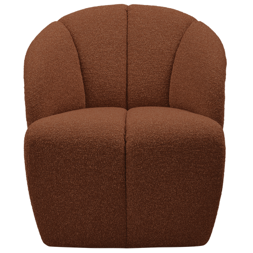 WOOOD draaifauteuil Mojo - Bouclé - Roest Bruin Melange - 75x68x77 cm - vtwonen shop