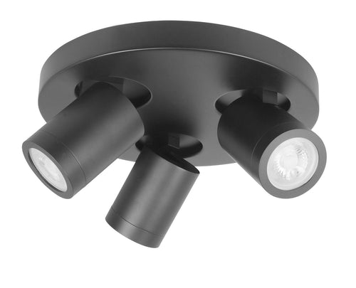 Highlight spot Oliver - 3 lichts - 25  x 13   cm - zwart