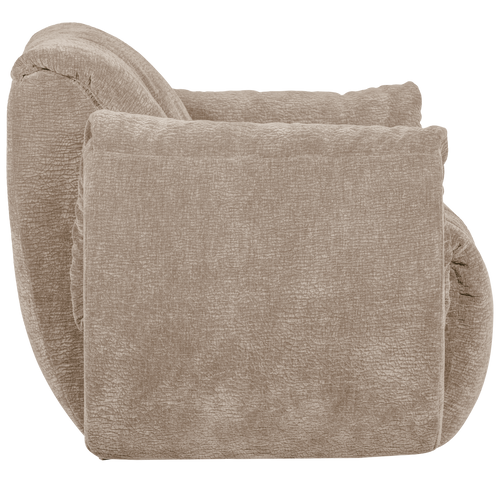 WOOOD draaifauteuil Baggy - 3D Chenille - Zand - 81x104x84 - vtwonen shop