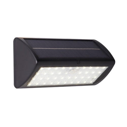 Searchlight Solar Buitenwandlamp Zwart Metaal & Wit Polycarbonaat