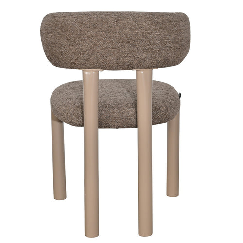 DÉJA Living Eetkamerstoel Thijn - Taupe Stof - 56x52x79cm - Set van 2
