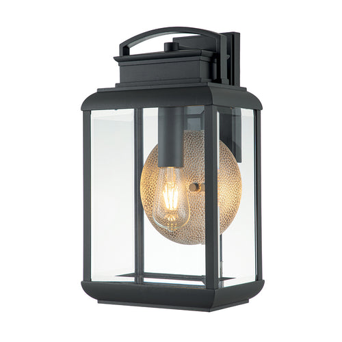 Elstead Quoizel Byron Outdoor Wandlantaarn Grafiet met Pewter Reflector, IP44