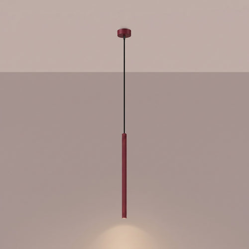 Sollux Lighting Hanglamp ARCHE 1 bordeaux - 8x8x120cm