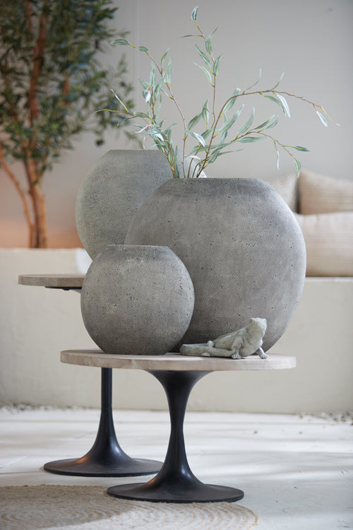 Light & Living vaas RAYSKIN - 49.5x20x45cm - grijs