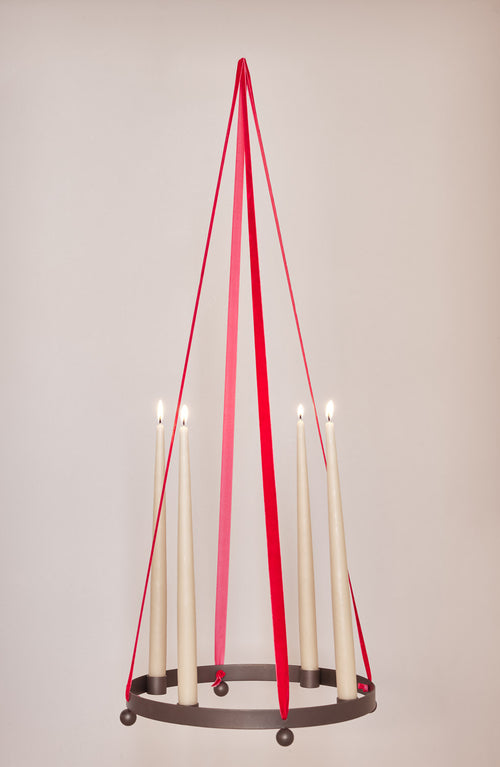 OYOY Parel adventskaars houder Christmas - roestvrij staal