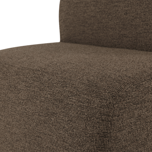 WOOOD eetbank 84 cm rugleuning Mojo Base - Bouclé - Bruin - 83x84x76