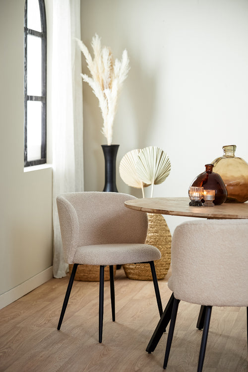 Light & Living eetkamerstoel ELYNA - 56x55x79cm - bruin - Set van 2