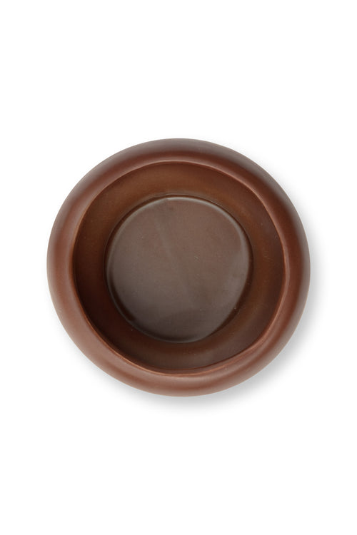 vtwonen - Waxinelichthouders Organic - Keramiek - Karamel - 9 x 5.5 cm - Set van 2