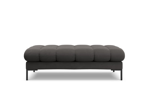 Cosmopolitan Design Bank Bali 2-zits, flueel, donkergrijs - 62x133x40cm