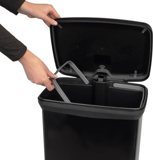 Curver Decobin Prullenbak - 50L - 39x29x72 cm - Zwart - vtwonen shop