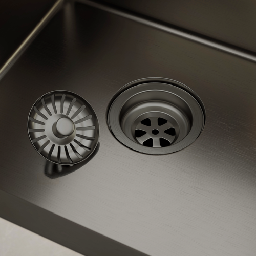 LOMAZOO Spoelbak Keuken Nexus - 40 x 40 cm - Gun Metal - RVS