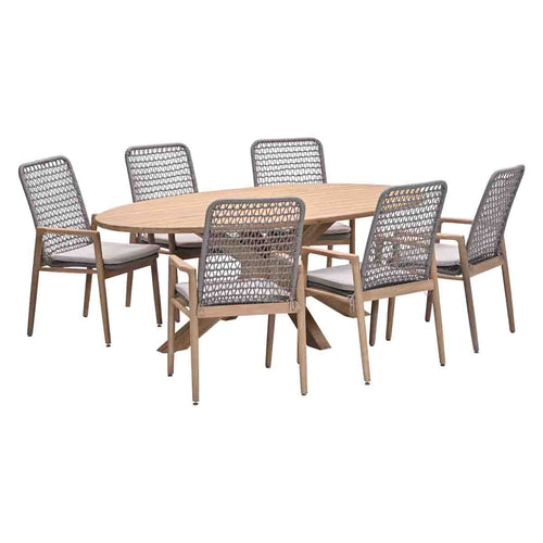 Garden Impressions Skala/Urania tuinset 6 personen acaciahout ovaal 220 cm