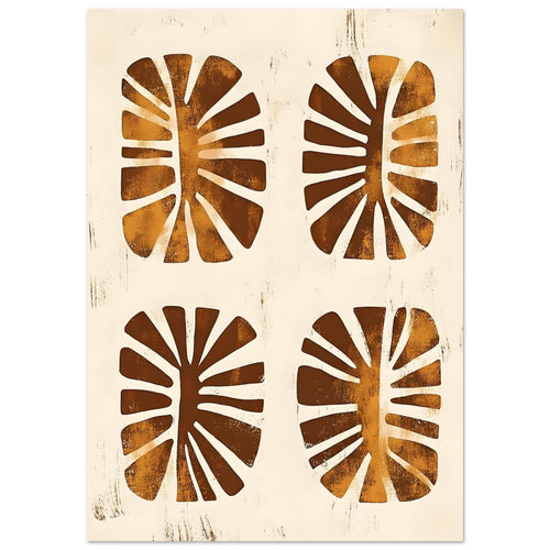 Artfulprints  Boho – Leaf cutouts   poster A4 21x29.7 cm - vtwonen shop