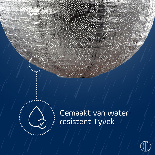 Lumiz solar lampion - tigres rond - 40 cm - zilver - vtwonen shop