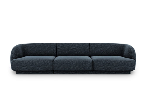 Micadoni Bank Miley 3-zits, chenille, koningsblauw - 90x255x70cm