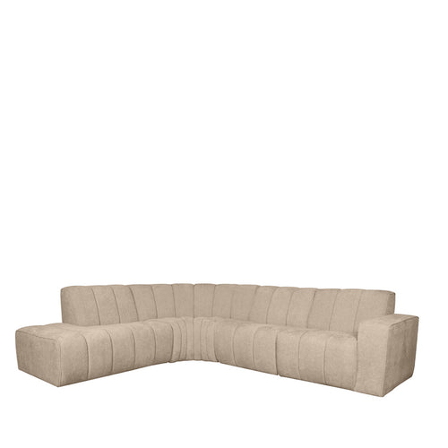 LABEL51 Hoekbank Vitoro Links - Beige Stof - 302x253x82cm