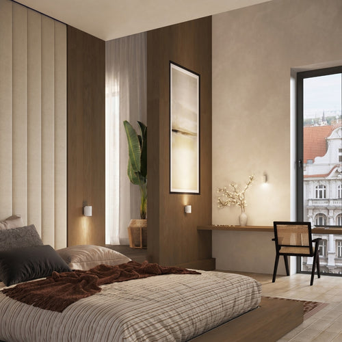 Sollux Lighting Wandlamp KARBON 10 wit - 6,5x8,5x10cm