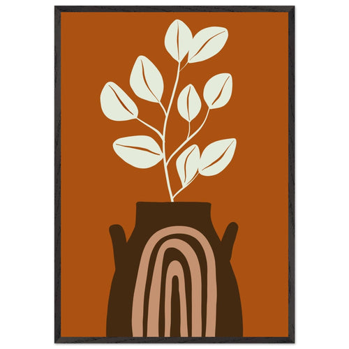 Artfulprints Poster met Lijst Boho – Terracotta life   - 70x100 cm - Terracotta