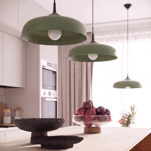 Sollux Lighting Hanglamp GINA olijfgroen - 38x38x74cm