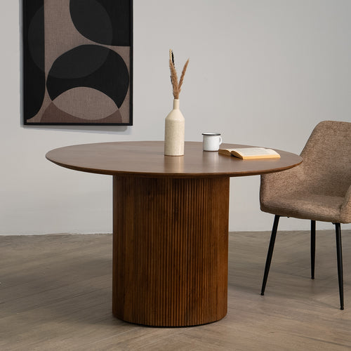 Giga Meubel Eettafel Jaime - Rond - Mangohout - 120cm