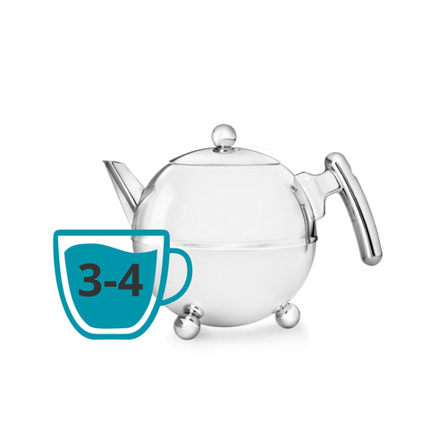 Bredemeijer - Theepot Bella Ronde 0,75L chroom beslag
