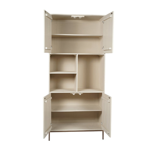 StarFurn Vakkenkast Madison - Zandkleur Hout - 90x45x200cm - vtwonen shop