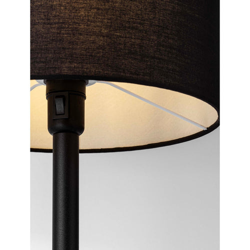 Nova Luce SIBNIA Tafellamp met ronde kap, zandkleurig zwart, E27 fitting, 1x12W