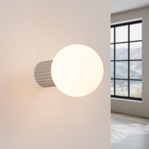 Sollux Lighting Wandlamp HALO taupe IP44 - 12x17x12cm