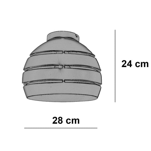 Freelight plafondlamp Djarin - 1 lichts - 28  x 24   cm - zwart goud