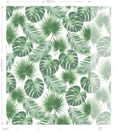 ESTAhome fotobehang tropische bladeren groen - 200 x 279 cm - 158897 - vtwonen shop