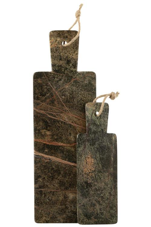 J-Line kaasplank Rechthoek Marmer - steen - groen - large - vtwonen shop