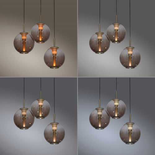 Neuhaus PURE hanglamp E-Infinity - 3 lichts - 50  x 240   cm - champagne